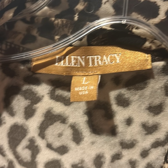 Ellen Tracy Leopard Blazer L - Picture 2 of 5